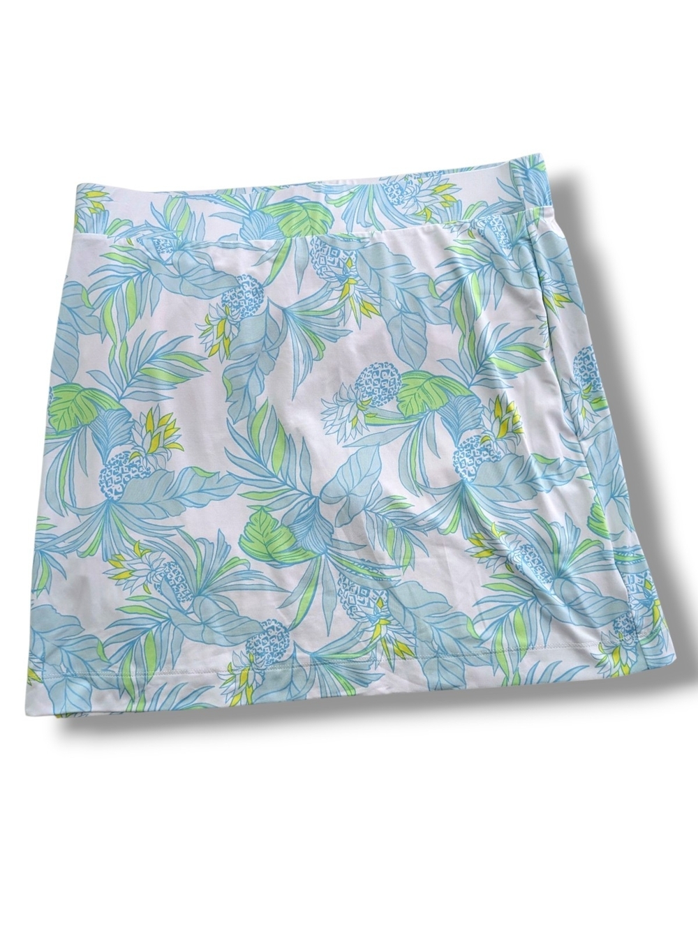Stella Parker tropical pineapple and palm leaf knit skort, Size L - Picture 2 of 5